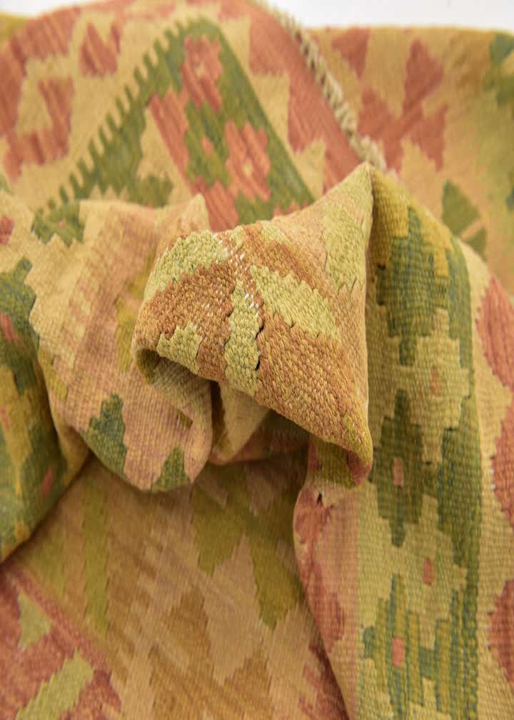 3' x 4' 9 Hand Woven Kilim Waziri Wool Rug