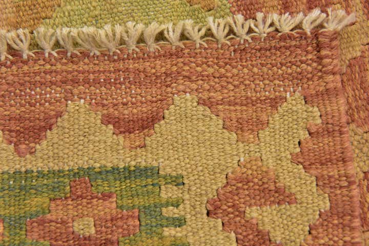 3' x 4' 9 Hand Woven Kilim Waziri Wool Rug