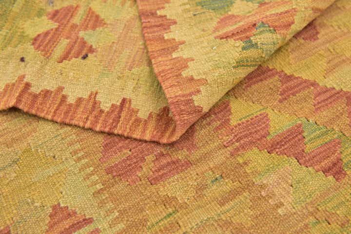 3' 2 x 5' Hand Woven Kilim Waziri Wool Rug