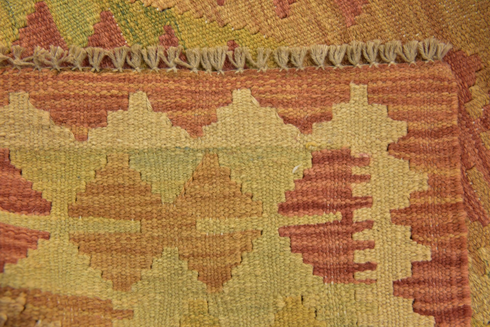 3' 2 x 5' Hand Woven Kilim Waziri Wool Rug