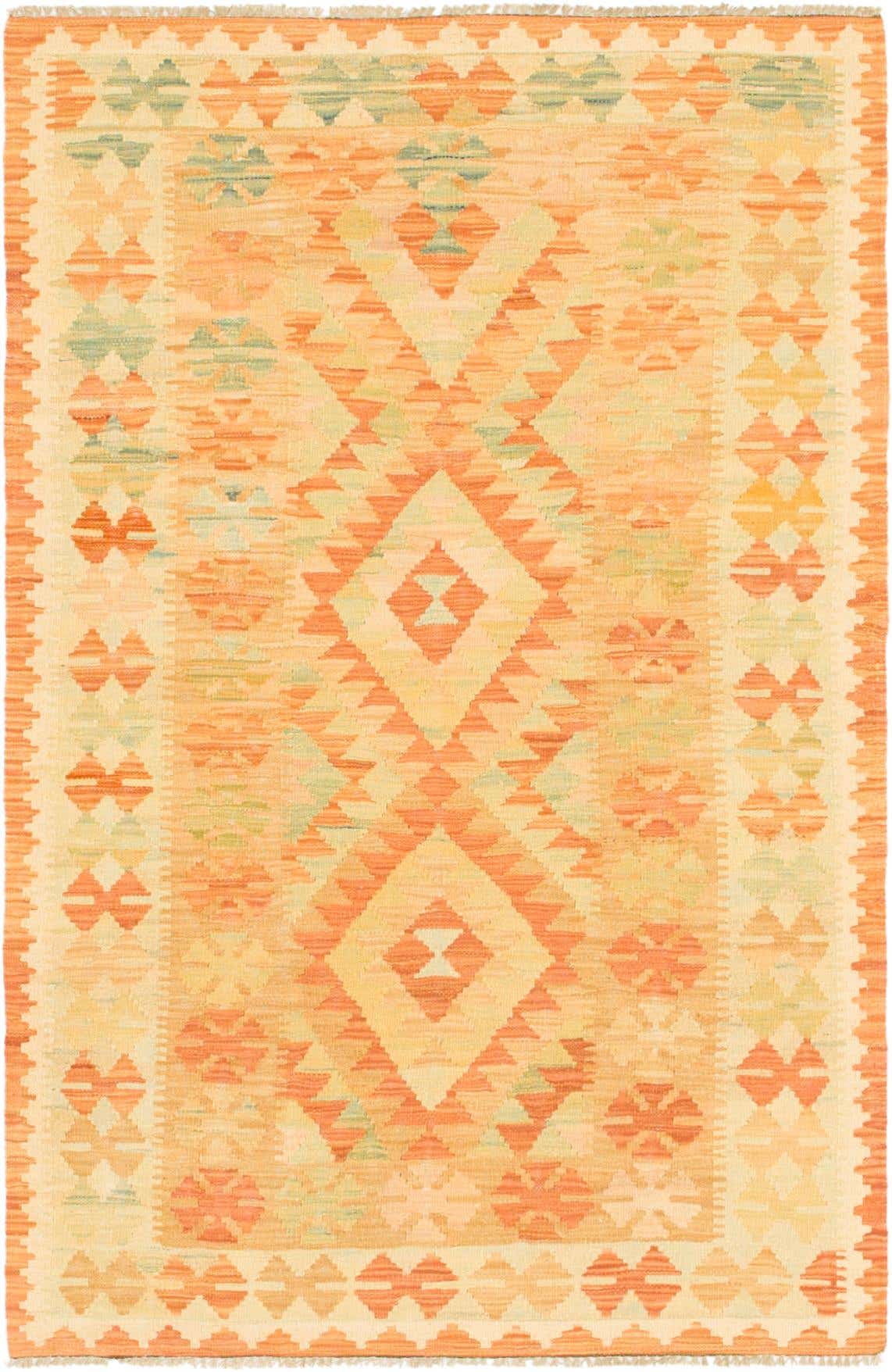 3' 2 x 5' Hand Woven Kilim Waziri Wool Rug
