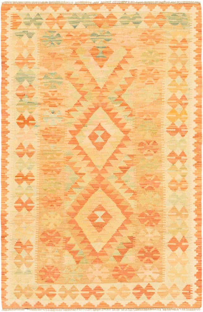 3' 2 x 5' Hand Woven Kilim Waziri Wool Rug