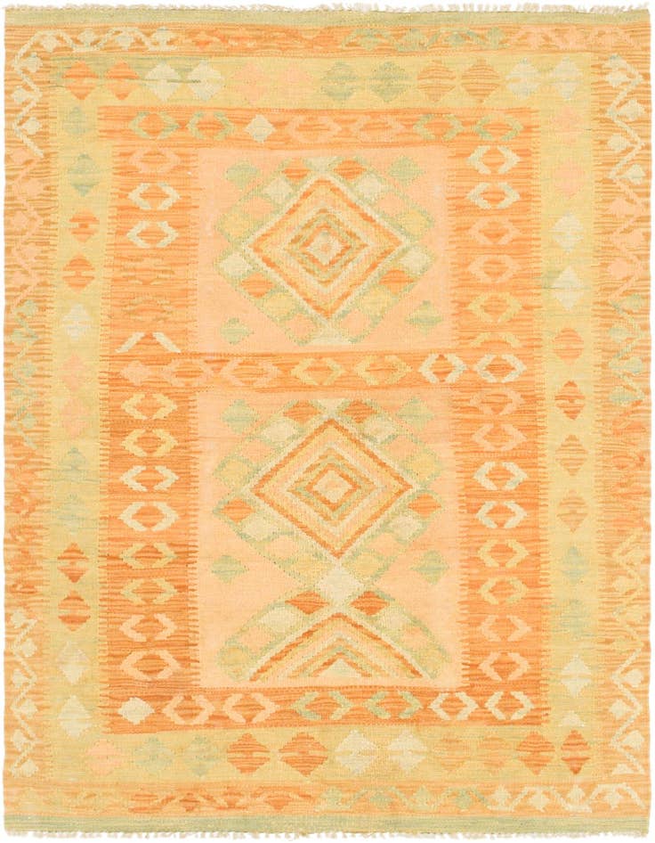 Detail image of 3' 3 x 5' Hand Woven Kilim Waziri Wool Rug