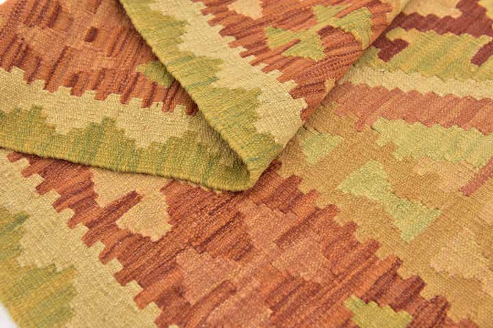 3' 2 x 5' Hand Woven Kilim Waziri Wool Rug