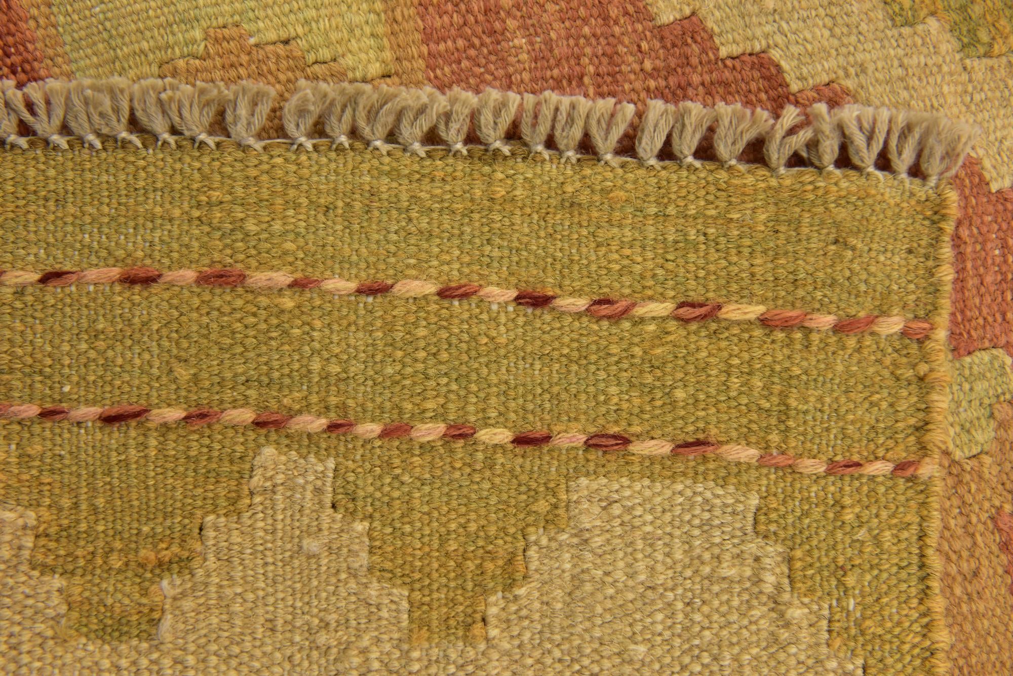 3' 2 x 5' Hand Woven Kilim Waziri Wool Rug