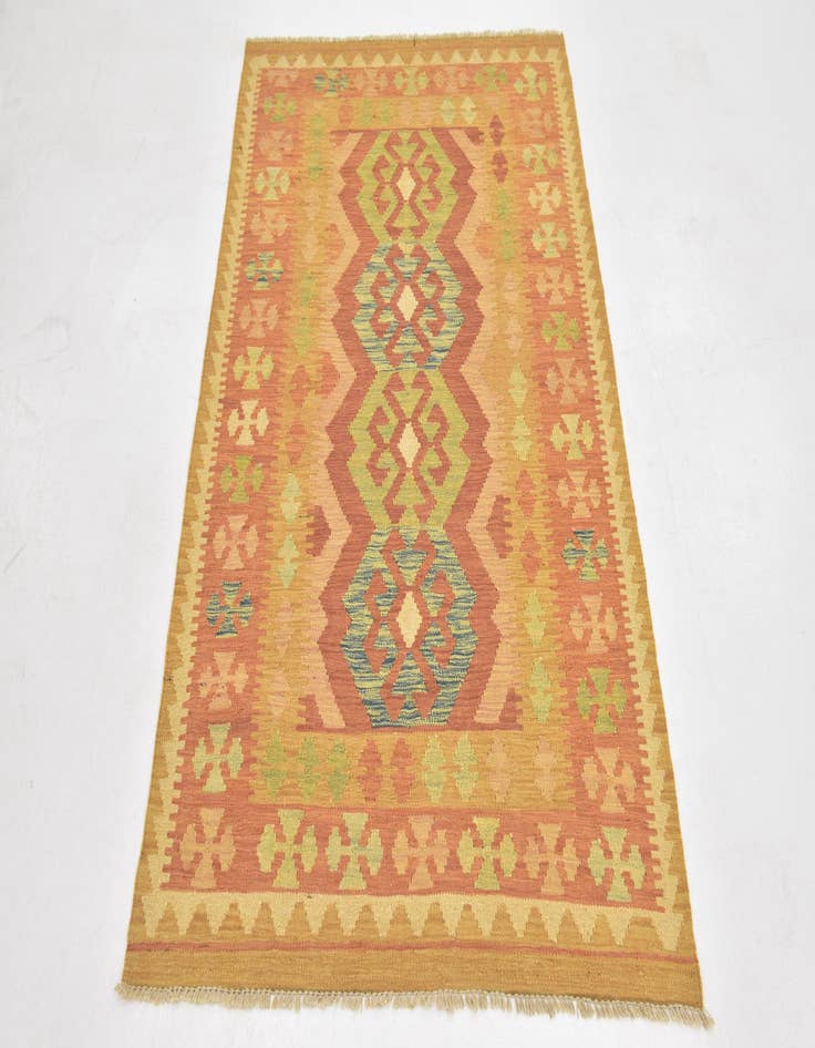 Detail image of 3' 2 x 5' Hand Woven Kilim Waziri Wool Rug