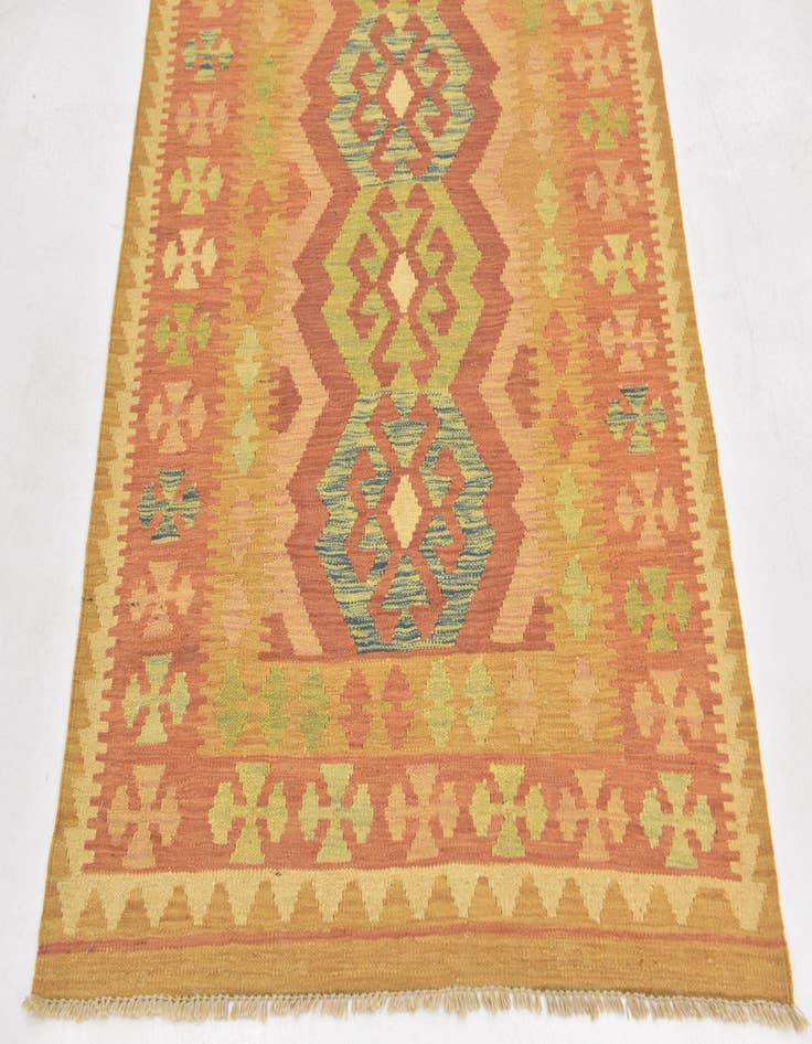 Detail image of 3' 2 x 5' Hand Woven Kilim Waziri Wool Rug