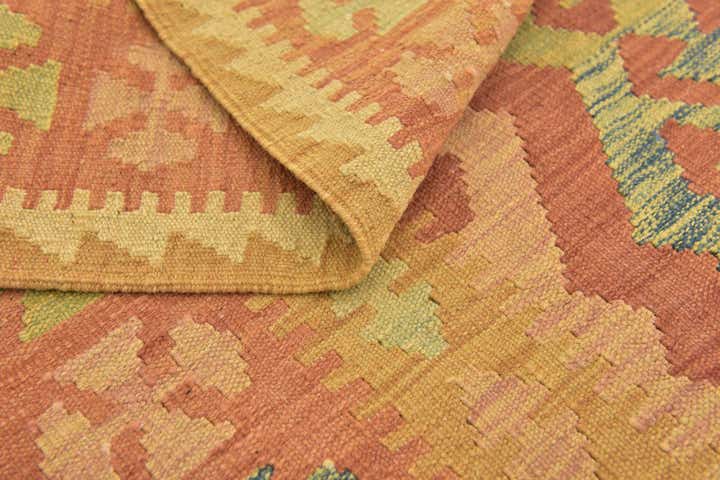 3' 2 x 5' Hand Woven Kilim Waziri Wool Rug