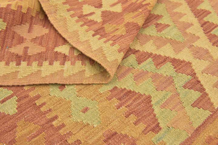 3' 4 x 5' Hand Woven Kilim Waziri Wool Rug