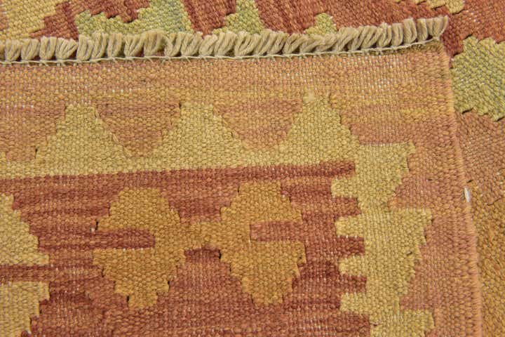3' 4 x 5' Hand Woven Kilim Waziri Wool Rug
