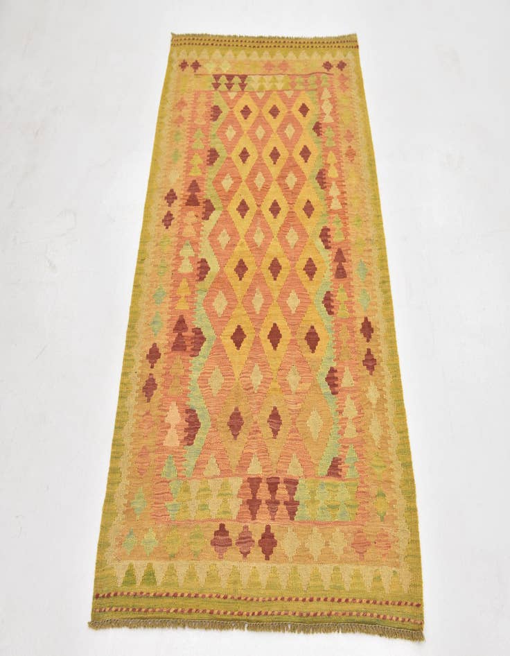 Detail image of 3' 2 x 5' 2  Hand Woven Kilim Waziri Wool Rug