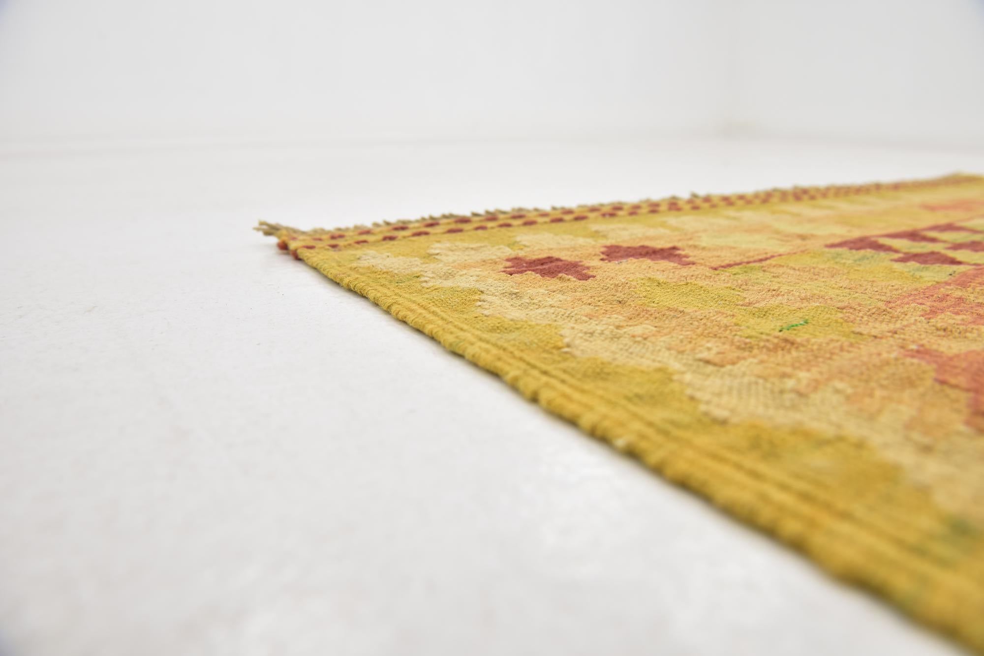 3' 2 x 5' 2 Hand Woven Kilim Waziri Wool Rug