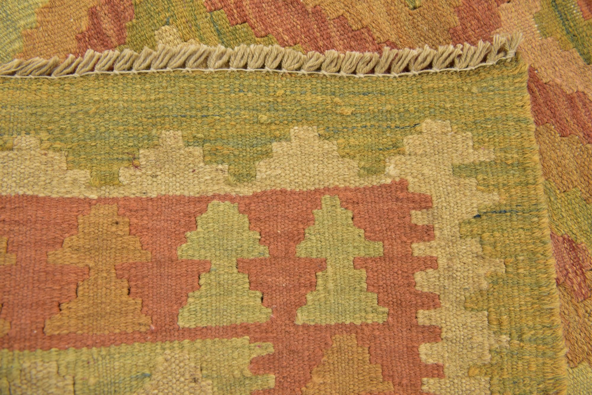 3' 3 x 5' Hand Woven Kilim Waziri Wool Rug