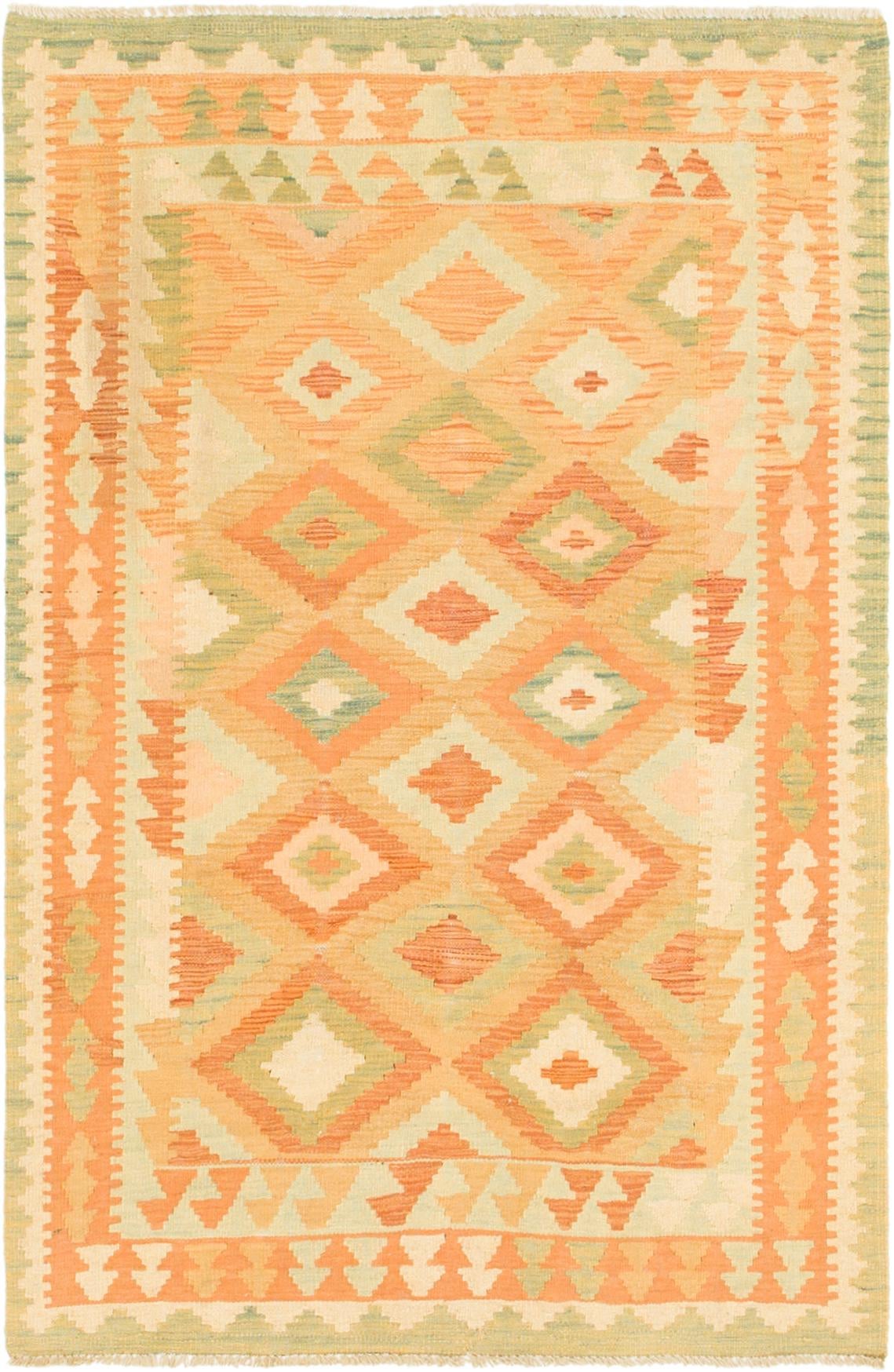 3' 3 x 5' Hand Woven Kilim Waziri Wool Rug