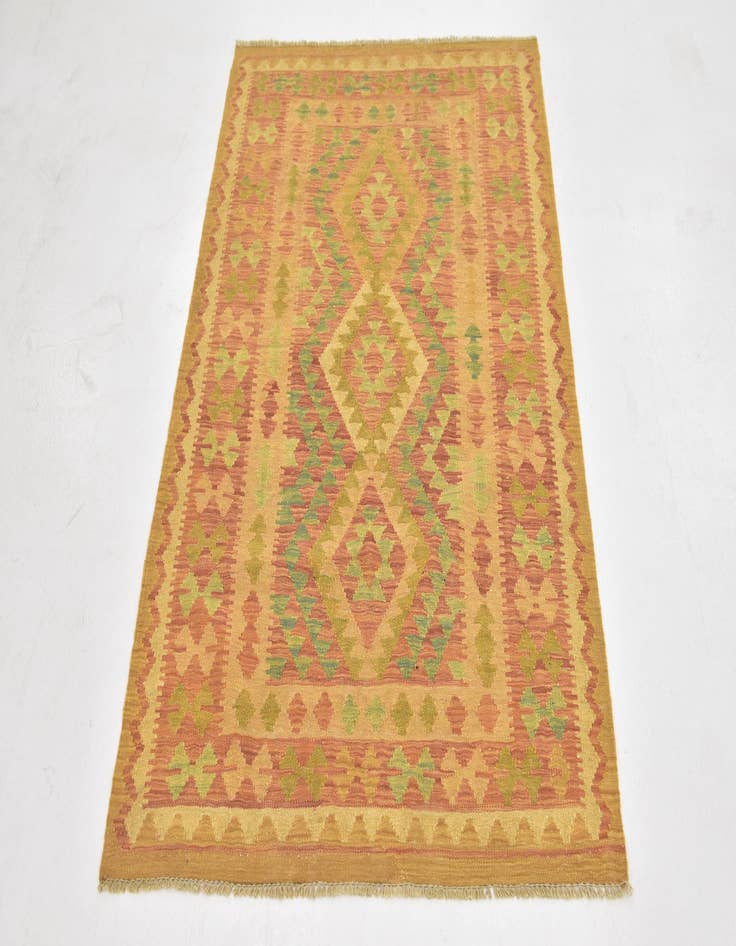 Detail image of 3' 3 x 5'  Hand Woven Kilim Waziri Wool Rug