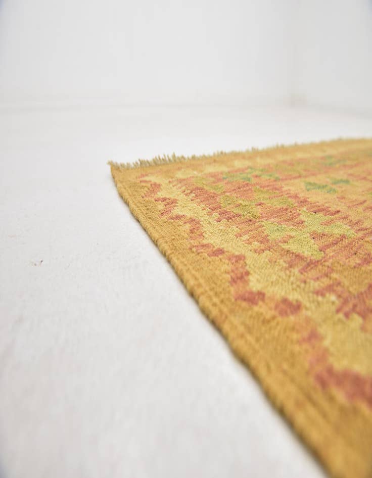 Detail image of 3' 3 x 5'  Hand Woven Kilim Waziri Wool Rug