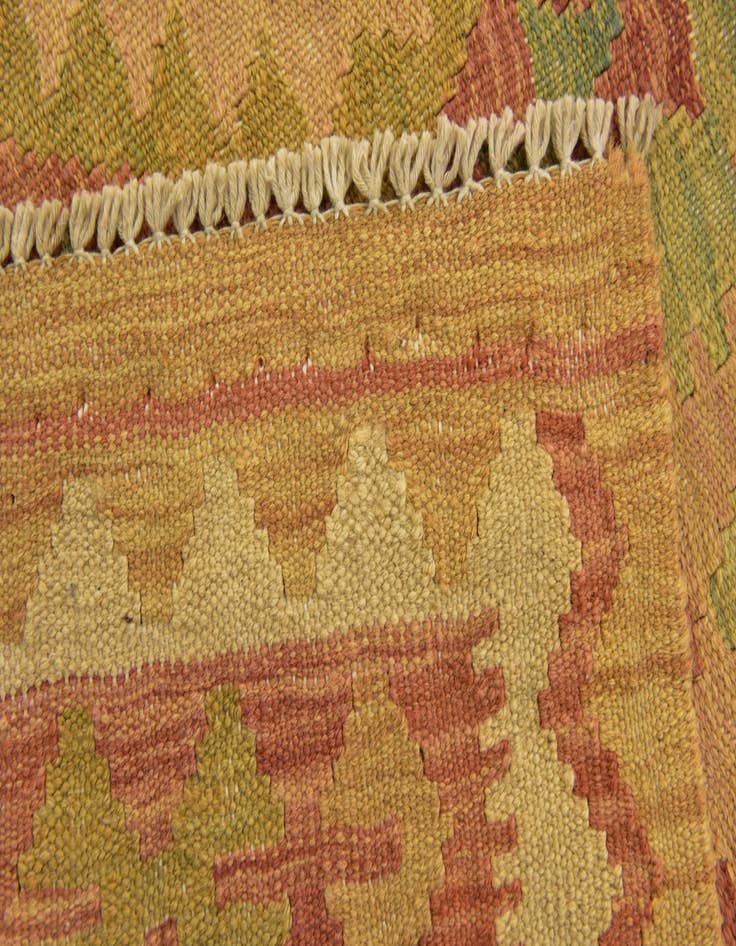 Detail image of 3' 3 x 5'  Hand Woven Kilim Waziri Wool Rug