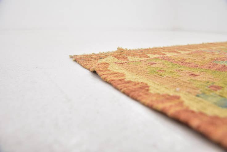 Detail image of 3' 5 x 5' Hand Woven Kilim Waziri Wool Rug