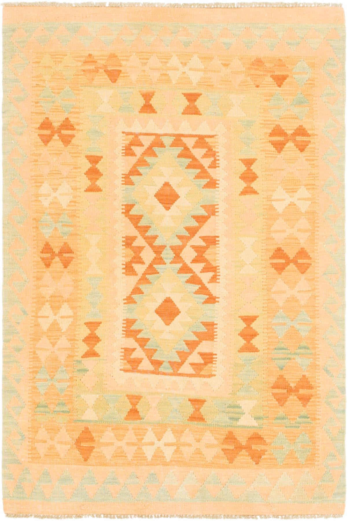 3' 5 x 5' Hand Woven Kilim Waziri Wool Rug