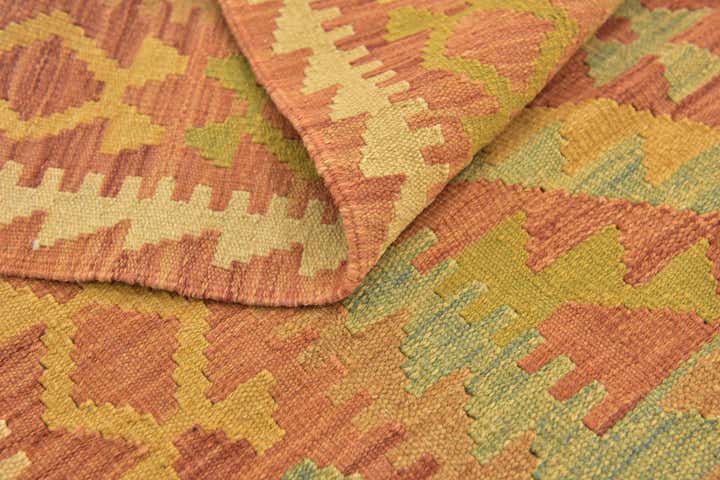 2' 10 x 4' 10 Hand Woven Kilim Waziri Wool Rug