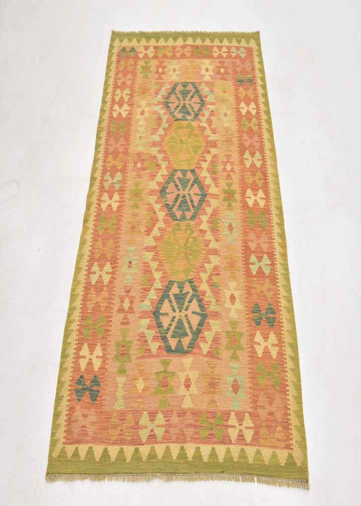 3' 4 x 5' Hand Woven Kilim Waziri Wool Rug
