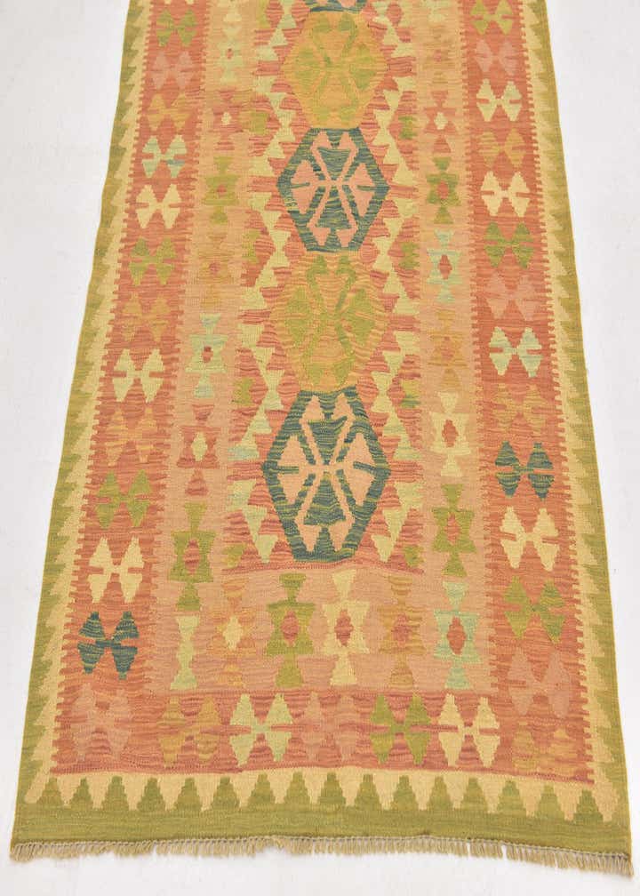 3' 4 x 5' Hand Woven Kilim Waziri Wool Rug