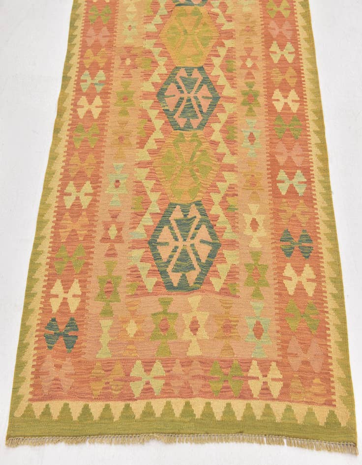 Detail image of 3' 4 x 5' Hand Woven Kilim Waziri Wool Rug