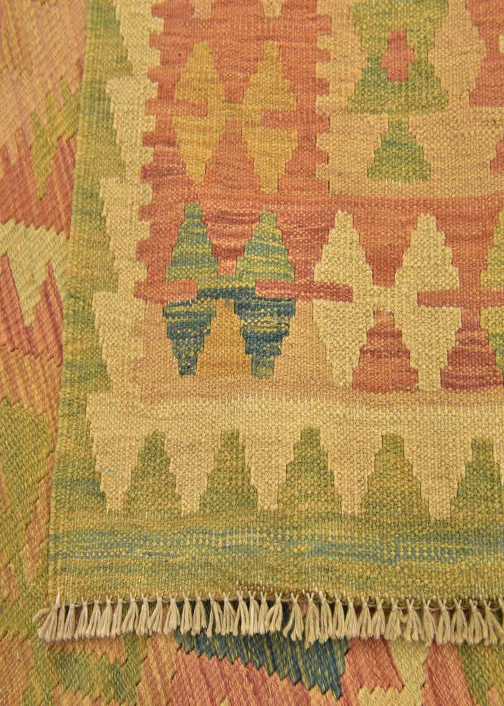3' 4 x 5' Hand Woven Kilim Waziri Wool Rug