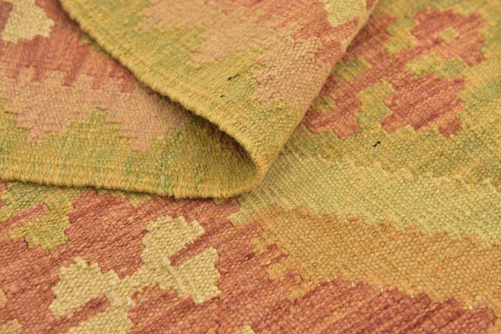 3' x 4' 9 Hand Woven Kilim Waziri Wool Rug
