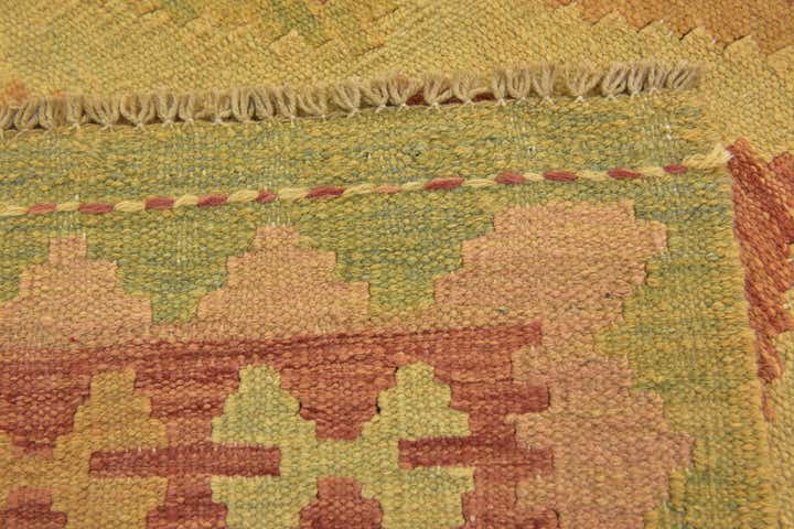 3' x 4' 9 Hand Woven Kilim Waziri Wool Rug