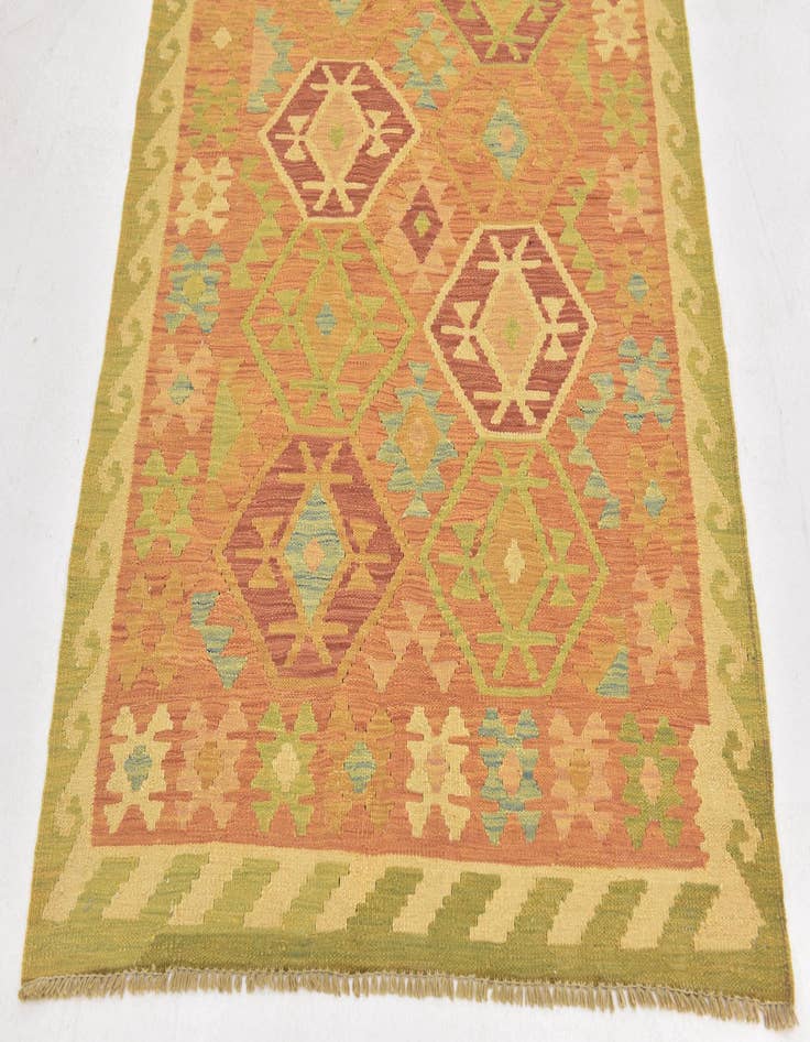 Detail image of 3' 3 x 5'  Hand Woven Kilim Waziri Wool Rug