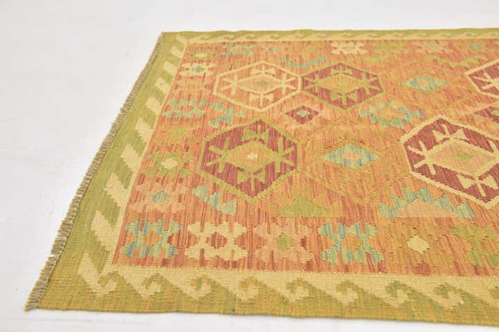3' 3 x 5' Hand Woven Kilim Waziri Wool Rug