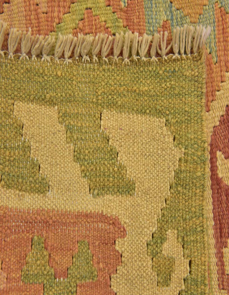 Detail image of 3' 3 x 5'  Hand Woven Kilim Waziri Wool Rug