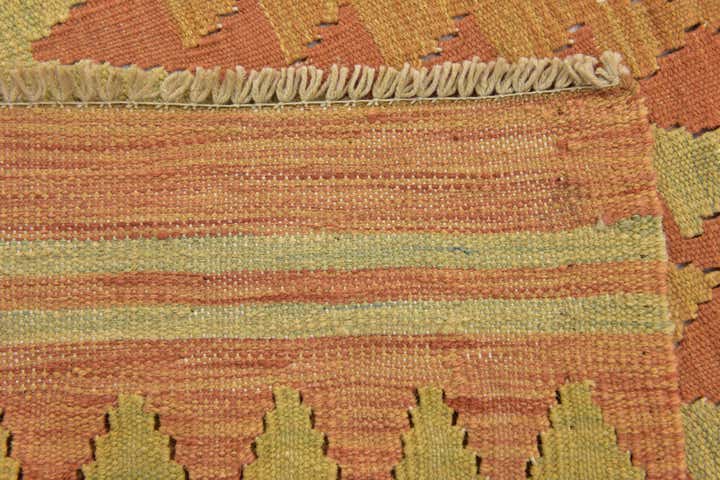 3' 3 x 4' 10 Hand Woven Kilim Waziri Wool Rug