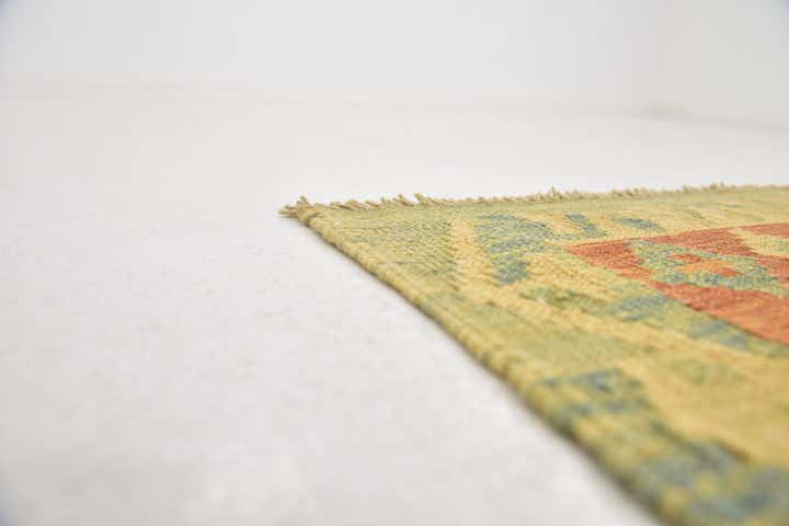 3' 4 x 4' 8 Hand Woven Kilim Waziri Wool Rug