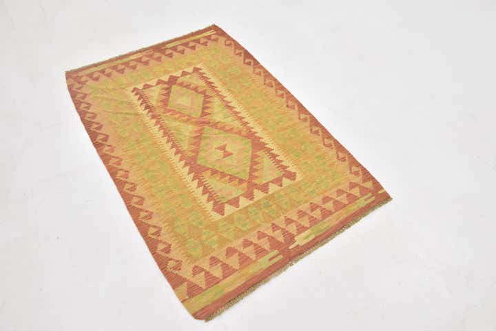 2' 8 x 4' 2 Hand Woven Kilim Waziri Wool Rug