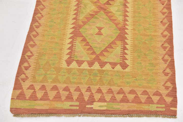 2' 8 x 4' 2 Hand Woven Kilim Waziri Wool Rug