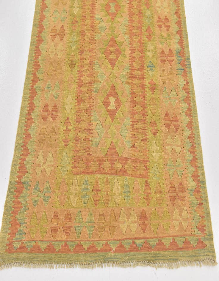 Detail image of 3' 2 x 5'  Hand Woven Kilim Waziri Wool Rug