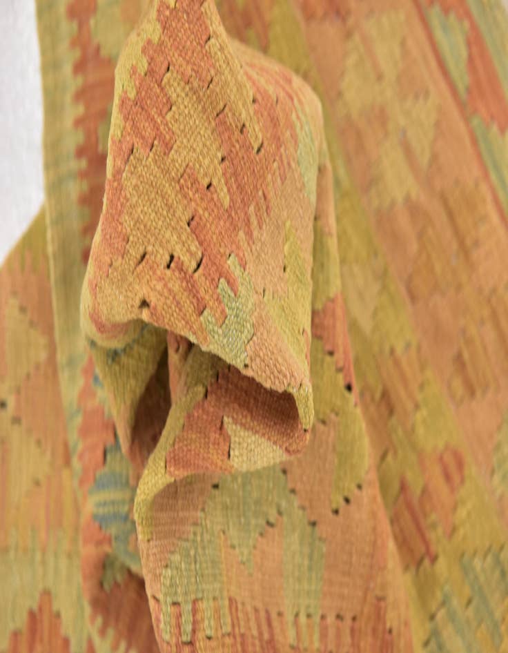 Detail image of 3' 2 x 5'  Hand Woven Kilim Waziri Wool Rug