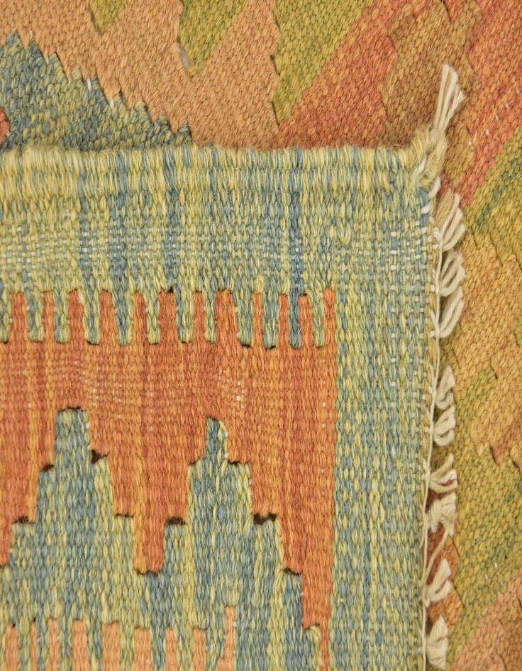 Detail image of 3' 2 x 5'  Hand Woven Kilim Waziri Wool Rug