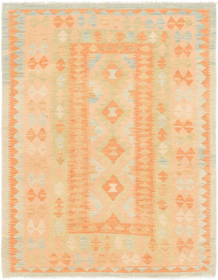Detail image of 3' 2 x 5' Hand Woven Kilim Waziri Wool Rug