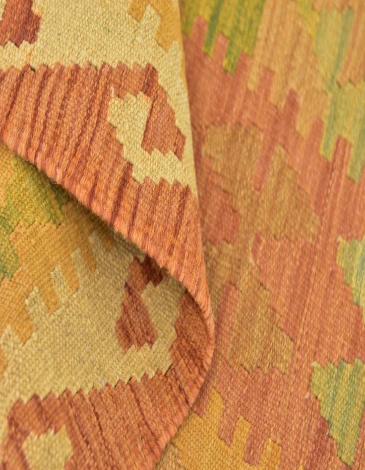 Detail image of 3' 3 x 5'  Hand Woven Kilim Waziri Wool Rug