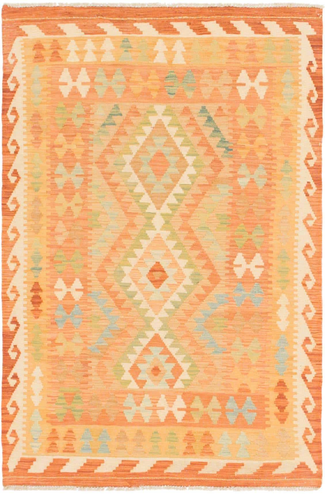 3' 3 x 5' Hand Woven Kilim Waziri Wool Rug
