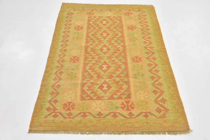 3' x 4' 10 Hand Woven Kilim Waziri Wool Rug