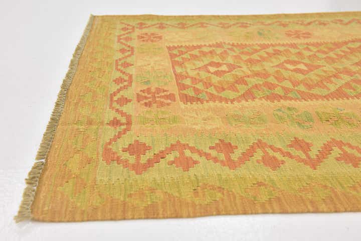 3' x 4' 10 Hand Woven Kilim Waziri Wool Rug