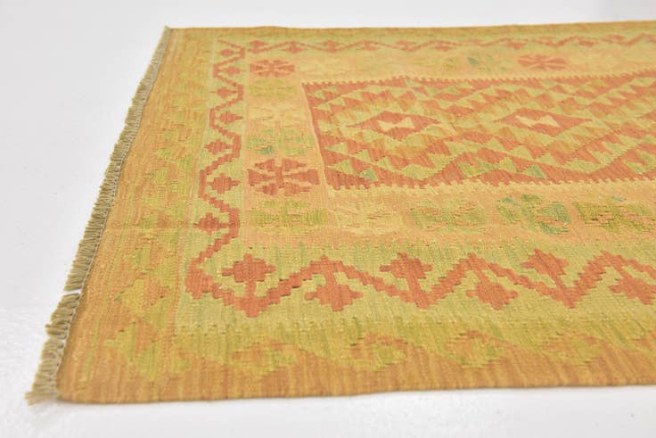 Detail image of 3' x 4' 10 Hand Woven Kilim Waziri Wool Rug