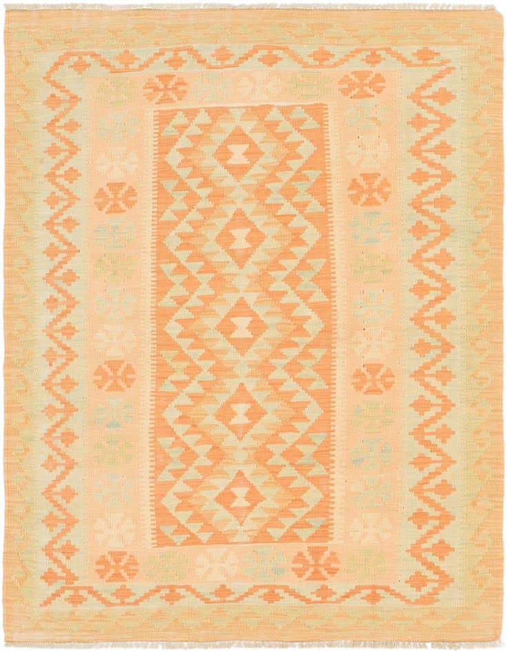 Detail image of 3' x 4' 10 Hand Woven Kilim Waziri Wool Rug