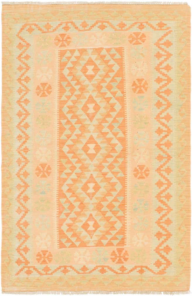 3' x 4' 10 Hand Woven Kilim Waziri Wool Rug