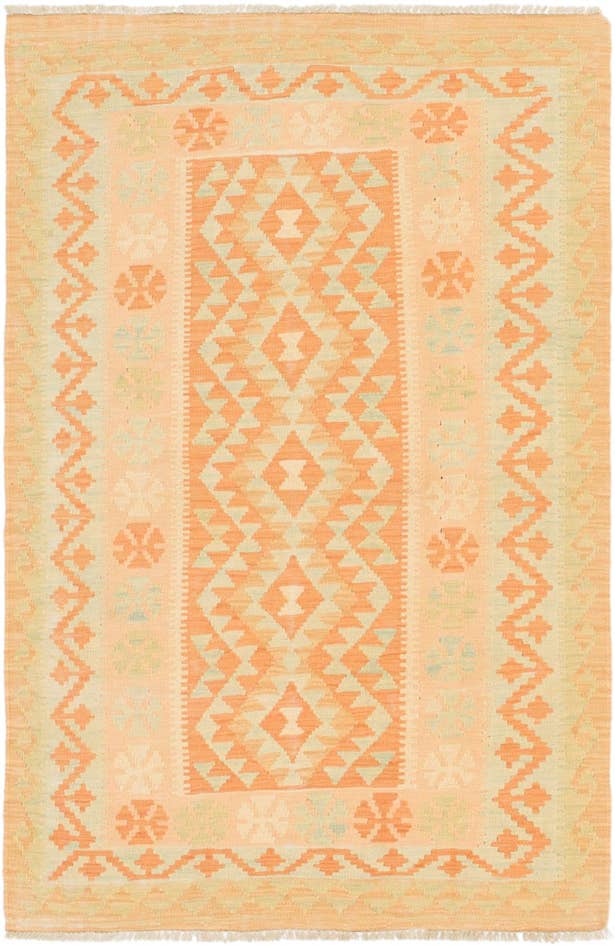 Detail image of 3' x 4' 10 Hand Woven Kilim Waziri Wool Rug