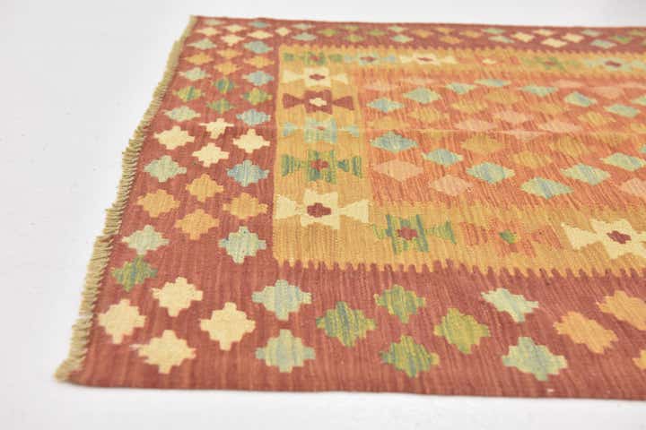 100cm x 150cm Handgewebt Kilim Waziri Wolle Teppich